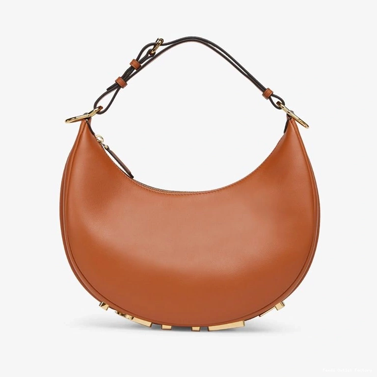 Affordable HOT In Hobo Fendigraphy Leather Fendi Small Brown Bag Calf 0718